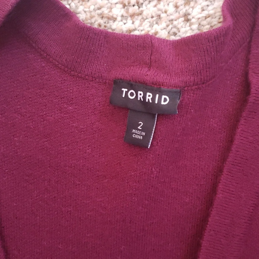 Torrid Purple Open Front Long Cardigan - Picture 3 of 5